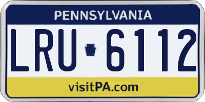 PA license plate LRU6112