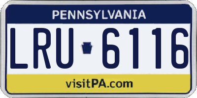 PA license plate LRU6116