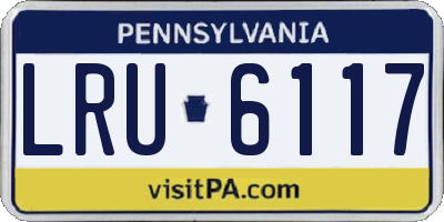 PA license plate LRU6117