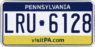 PA license plate LRU6128