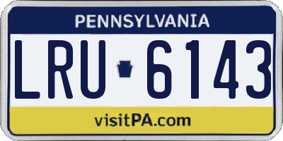 PA license plate LRU6143