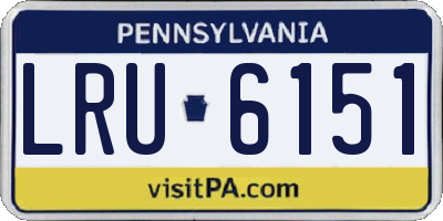 PA license plate LRU6151