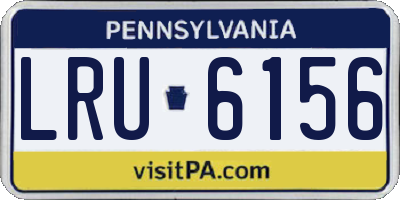 PA license plate LRU6156