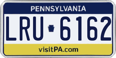 PA license plate LRU6162