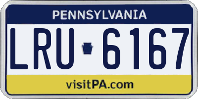 PA license plate LRU6167