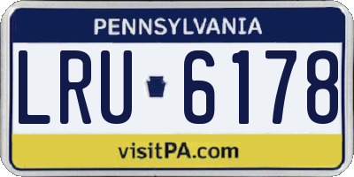 PA license plate LRU6178