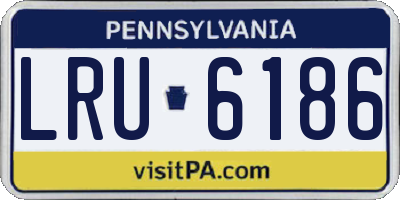 PA license plate LRU6186