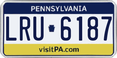 PA license plate LRU6187