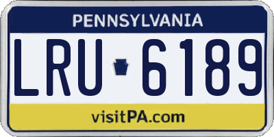 PA license plate LRU6189