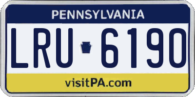 PA license plate LRU6190