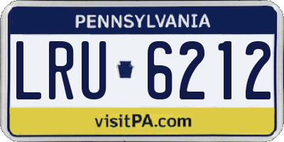 PA license plate LRU6212