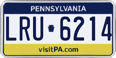 PA license plate LRU6214