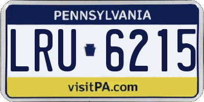 PA license plate LRU6215