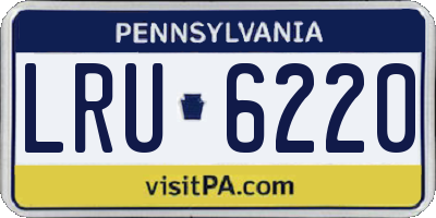 PA license plate LRU6220