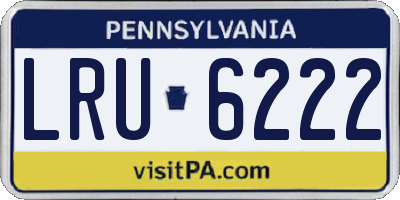PA license plate LRU6222