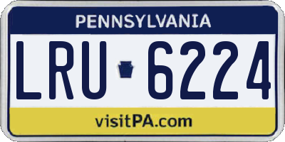 PA license plate LRU6224