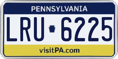 PA license plate LRU6225