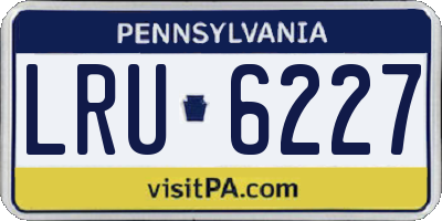 PA license plate LRU6227