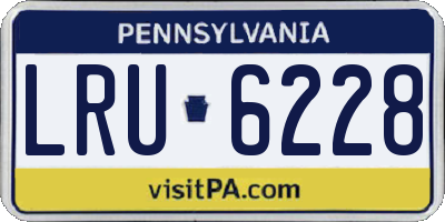PA license plate LRU6228