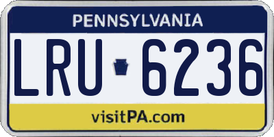 PA license plate LRU6236