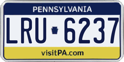 PA license plate LRU6237