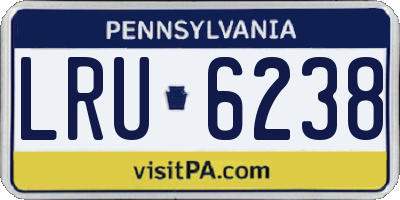 PA license plate LRU6238
