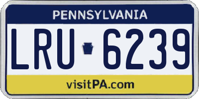 PA license plate LRU6239