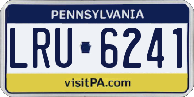 PA license plate LRU6241