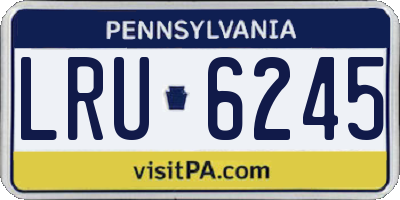 PA license plate LRU6245