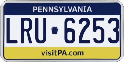 PA license plate LRU6253