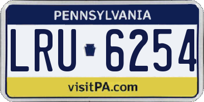 PA license plate LRU6254