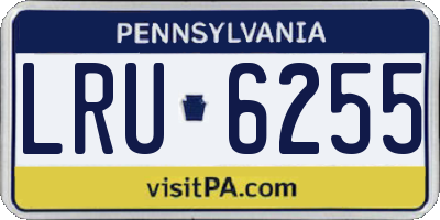 PA license plate LRU6255