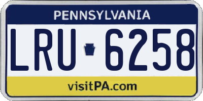 PA license plate LRU6258