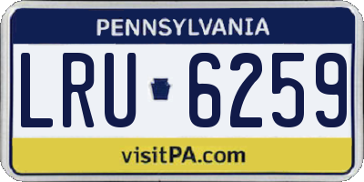 PA license plate LRU6259