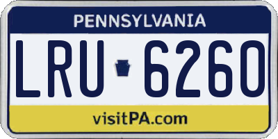 PA license plate LRU6260