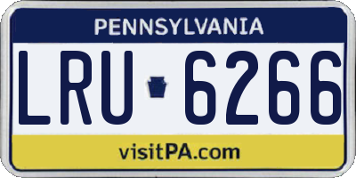PA license plate LRU6266