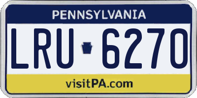 PA license plate LRU6270