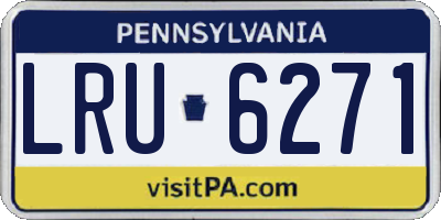 PA license plate LRU6271