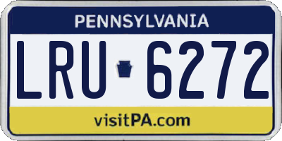 PA license plate LRU6272