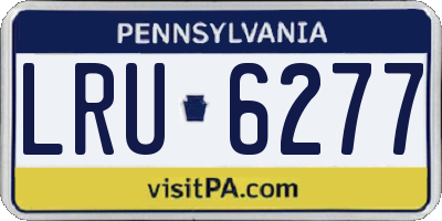 PA license plate LRU6277