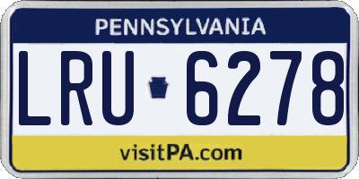 PA license plate LRU6278
