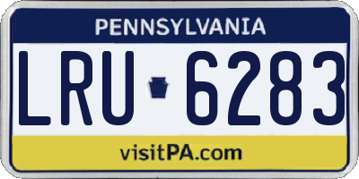 PA license plate LRU6283