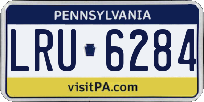 PA license plate LRU6284