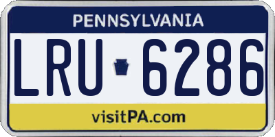 PA license plate LRU6286