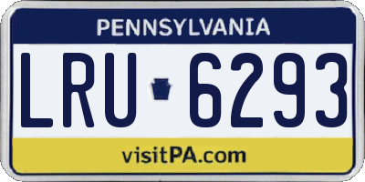 PA license plate LRU6293