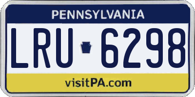 PA license plate LRU6298
