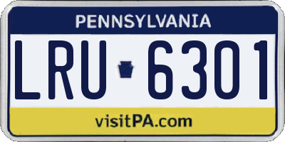 PA license plate LRU6301