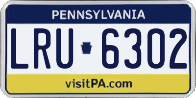 PA license plate LRU6302