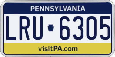 PA license plate LRU6305