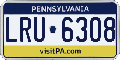 PA license plate LRU6308